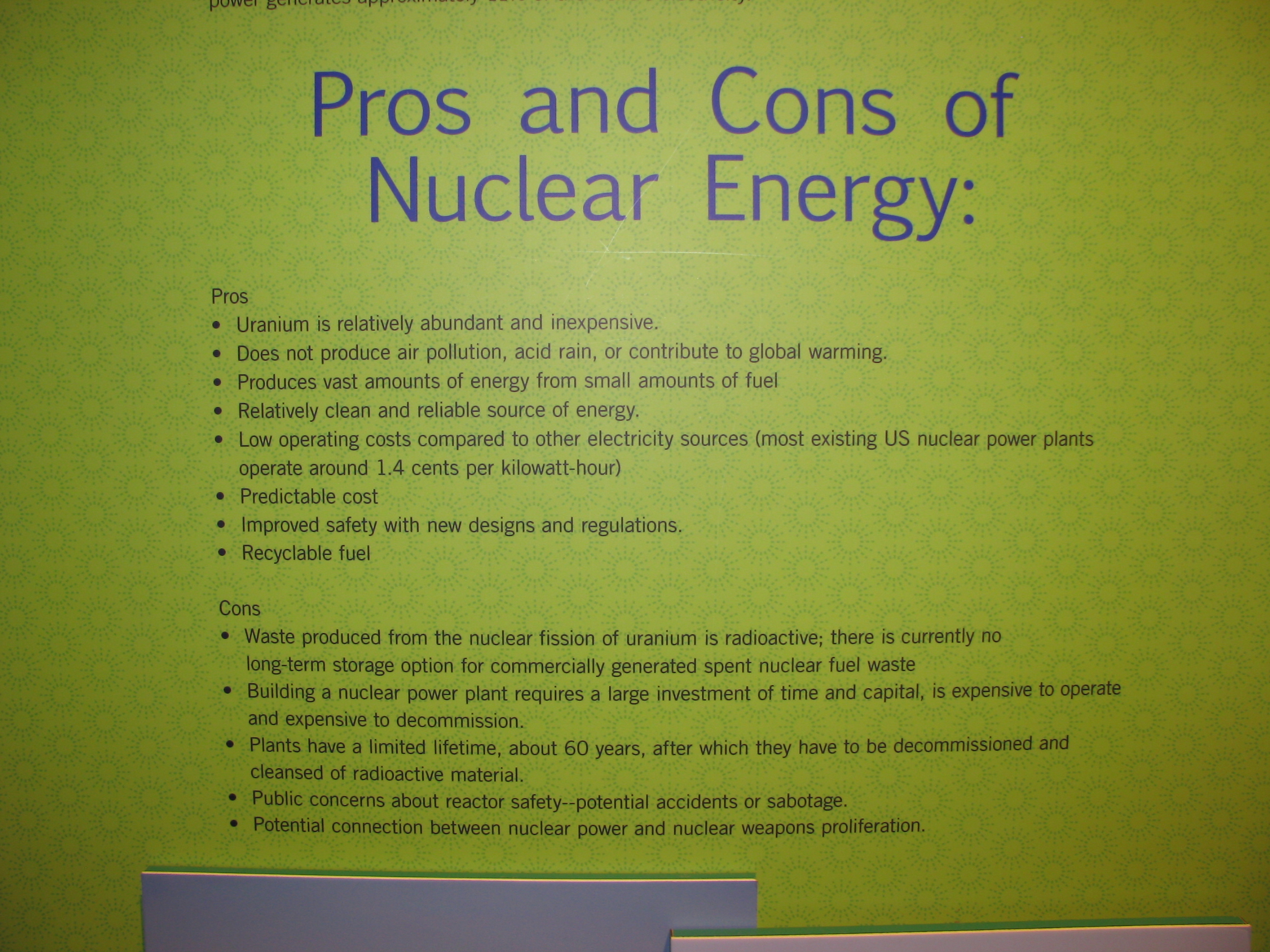 Essay on peaceful use of nuclear energy